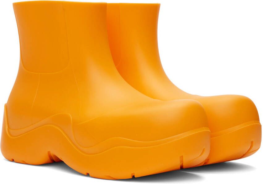 Bottega Veneta Orange Puddle Boots