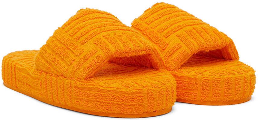 Bottega Veneta Orange Resort Sponge Sandals