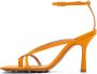 Bottega Veneta Orange Stretch Heeled Sandals - Thumbnail 3