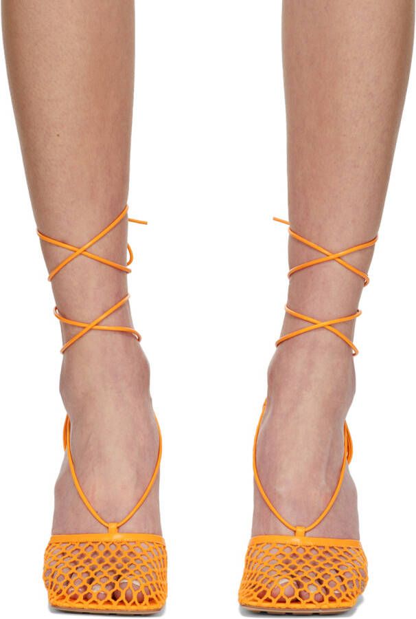 Bottega Veneta Orange Stretch Heels