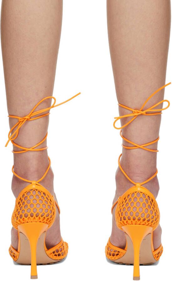 Bottega Veneta Orange Stretch Heels