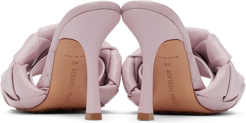 Bottega Veneta Pink Intrecciato 'The Lido' Heeled Sandals