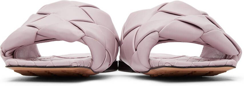Bottega Veneta Pink Intrecciato 'The Lido' Sandals