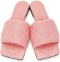 Bottega Veneta Pink Lido Flat Sandals - Thumbnail 5