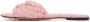 Bottega Veneta Pink Raffia Stretch Flat Sandals - Thumbnail 3