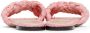 Bottega Veneta Pink Raffia Stretch Flat Sandals - Thumbnail 4