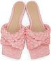 Bottega Veneta Pink Raffia Stretch Flat Sandals - Thumbnail 5