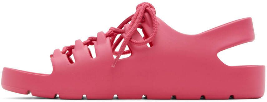 Bottega Veneta Pink Rubber Jelly Sandals