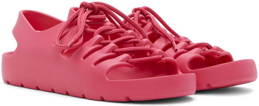 Bottega Veneta Pink Rubber Jelly Sandals