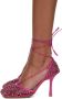 Bottega Veneta Pink Sparkle Stretch Web Heels - Thumbnail 3