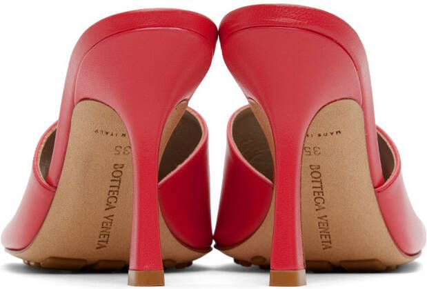 Bottega Veneta Pink Stretch Heeled Sandals