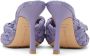 Bottega Veneta Purple Raffia Stretch Heeled Mules - Thumbnail 2