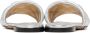 Bottega Veneta Silver Padded Flat Sandals - Thumbnail 2