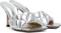 Bottega Veneta Silver Padded Heeled Sandals - Thumbnail 4