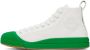 Bottega Veneta White & Green Vulcan Sneakers - Thumbnail 3