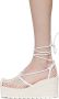 Bottega Veneta White Sporty Web Wedge Espadrilles - Thumbnail 3