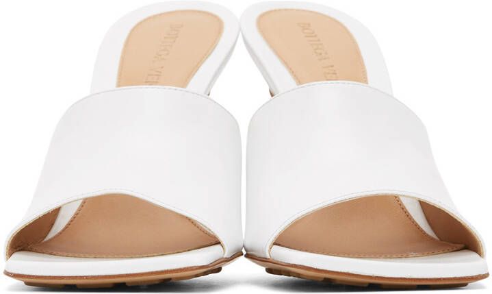 Bottega Veneta White Stretch Heeled Sandals