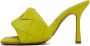 Bottega Veneta Yellow Maxi Intreccio Lido Heeled Sandals - Thumbnail 3