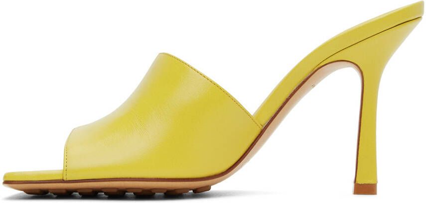 Bottega Veneta Yellow Stretch Heeled Sandals