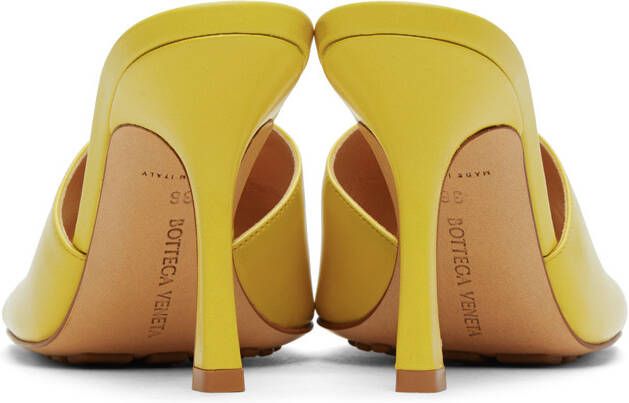 Bottega Veneta Yellow Stretch Heeled Sandals