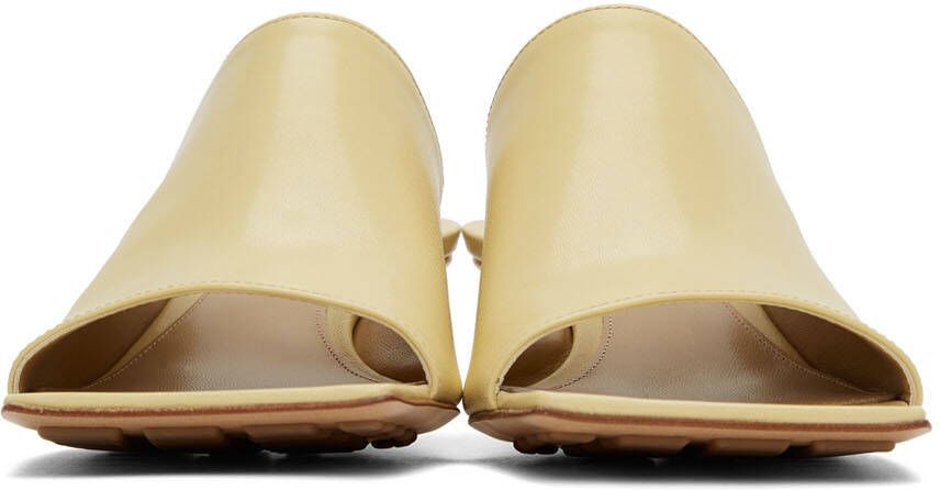 Bottega Veneta Yellow Stretch Mule Sandals