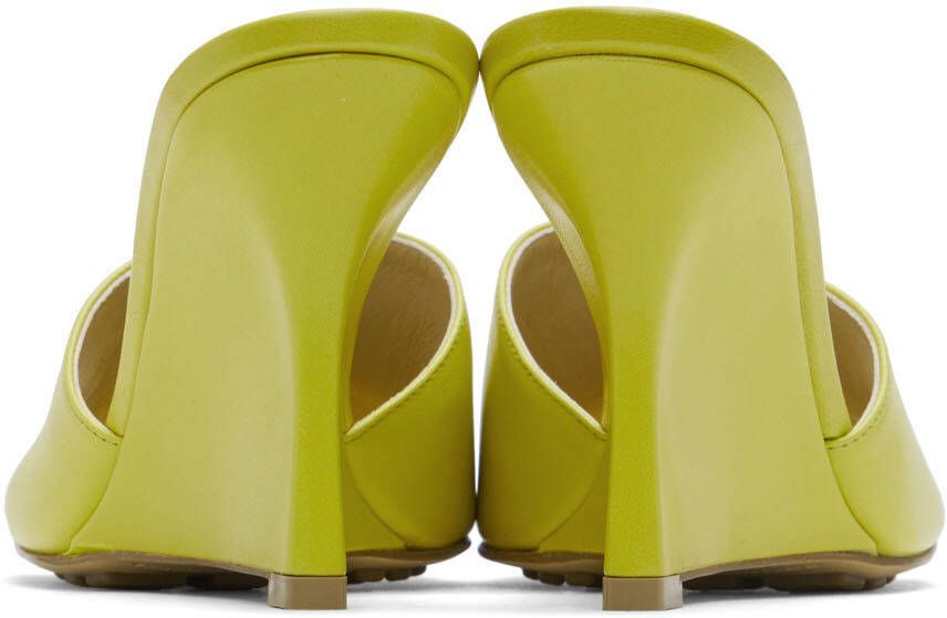 Bottega Veneta Yellow Stretch Wedge Sandals