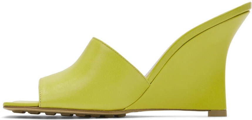 Bottega Veneta Yellow Stretch Wedge Sandals