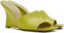 Bottega Veneta Yellow Stretch Wedge Sandals - Thumbnail 4