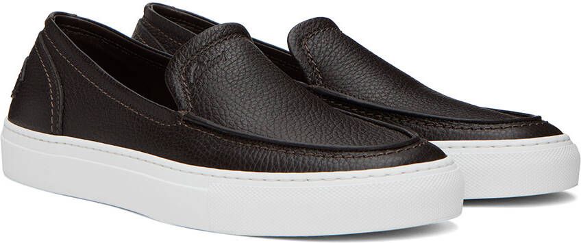 Brioni Brown Slip-On Loafers