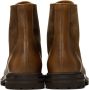 Brunello Cucinelli Brown Paneled Leather Boots - Thumbnail 4