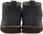 Brunello Cucinelli Gray Virgin Wool Monili Boots - Thumbnail 2
