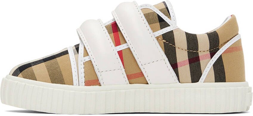 Burberry Baby Beige Check Sneakers