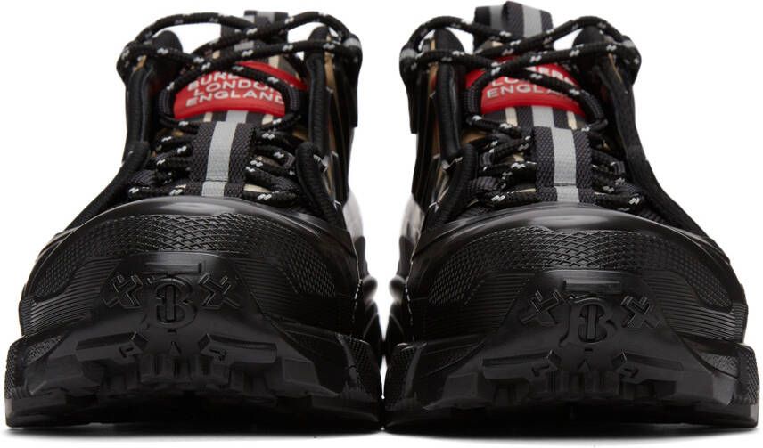 Burberry Beige & Black Check Arthur Sneakers