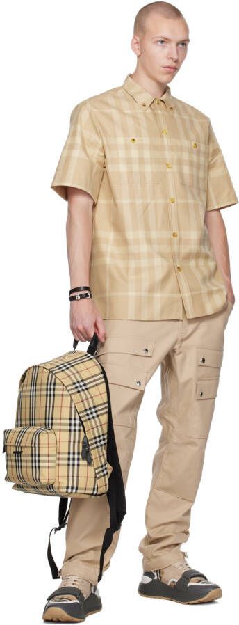 Burberry Beige & Grey Vintage Check Sneakers