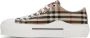 Burberry Beige Canvas Vintage Check Sneakers - Thumbnail 3