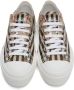 Burberry Beige Canvas Vintage Check Sneakers - Thumbnail 5