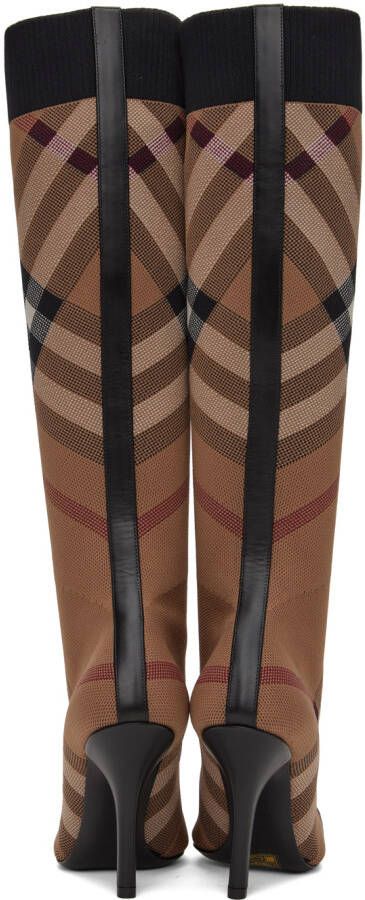 Burberry Beige Check Boots