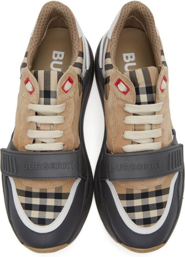 Burberry Beige Check Ramsay Sneakers