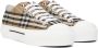 Burberry Beige Check Sneakers - Thumbnail 4