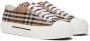 Burberry Beige Cotton Check Sneakers - Thumbnail 4