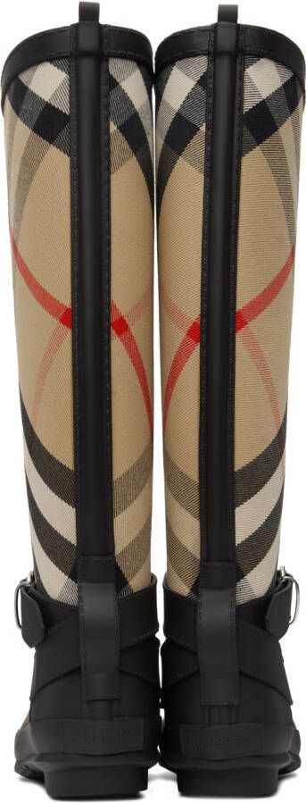 Burberry Beige House Check Boots
