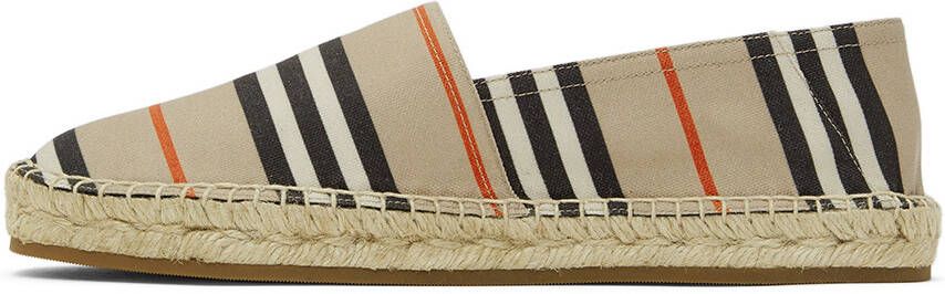 Burberry Beige Icon Stripe Alport Espadrilles