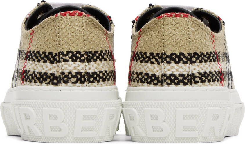 Burberry Beige Tweed Jack Sneakers
