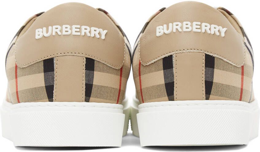 Burberry Beige Vintage Check Albridge Sneakers