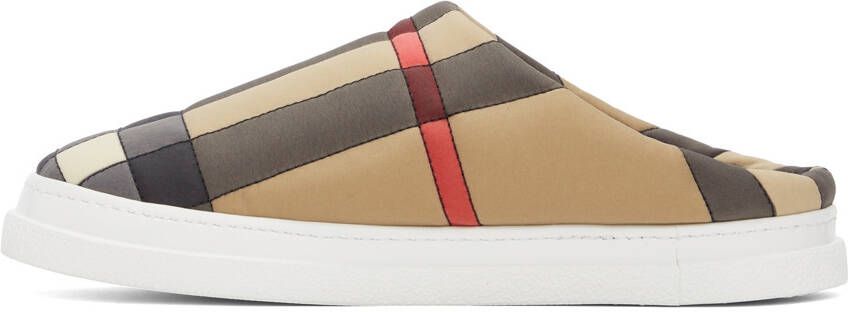 Burberry Beige Vintage Check Slippers
