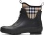 Burberry Black & Beige Flinton Rain Boots - Thumbnail 3