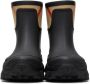 Burberry Black & Beige Ryan Rain Boots - Thumbnail 2