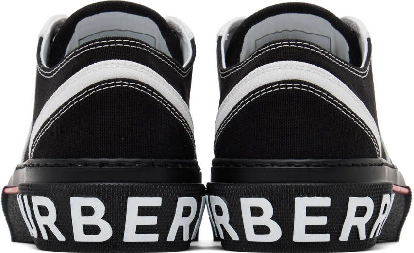 Burberry Black & White Logo Detail Sneakers