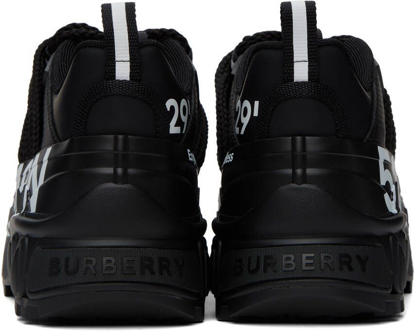 Burberry Black Coordinates Print Arthur Sneakers