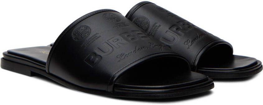 Burberry Black Embossed Sandals